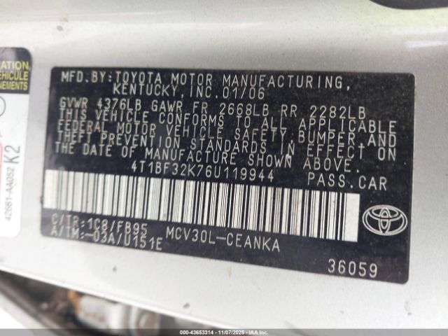 Toyota Camry Le V6 Image 8