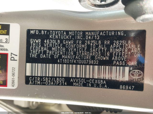 Toyota Camry Xle Image 4