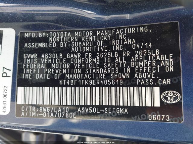 Toyota Camry Xle Image 11