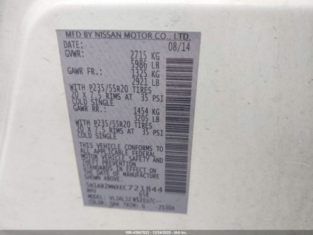 Nissan Pathfinder Platinum Image 4