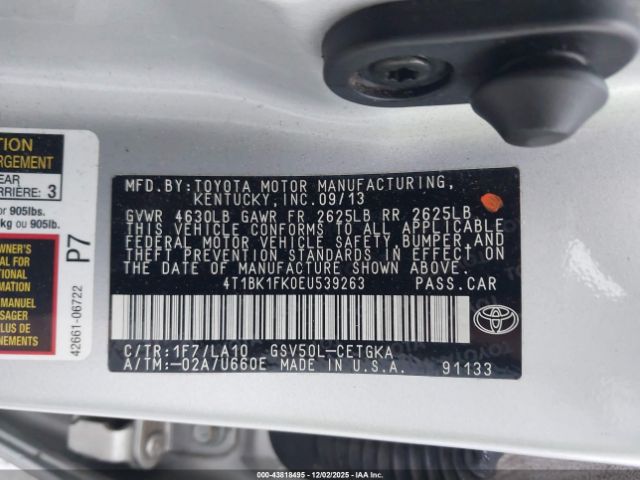 Toyota Camry Xle V6 Image 6